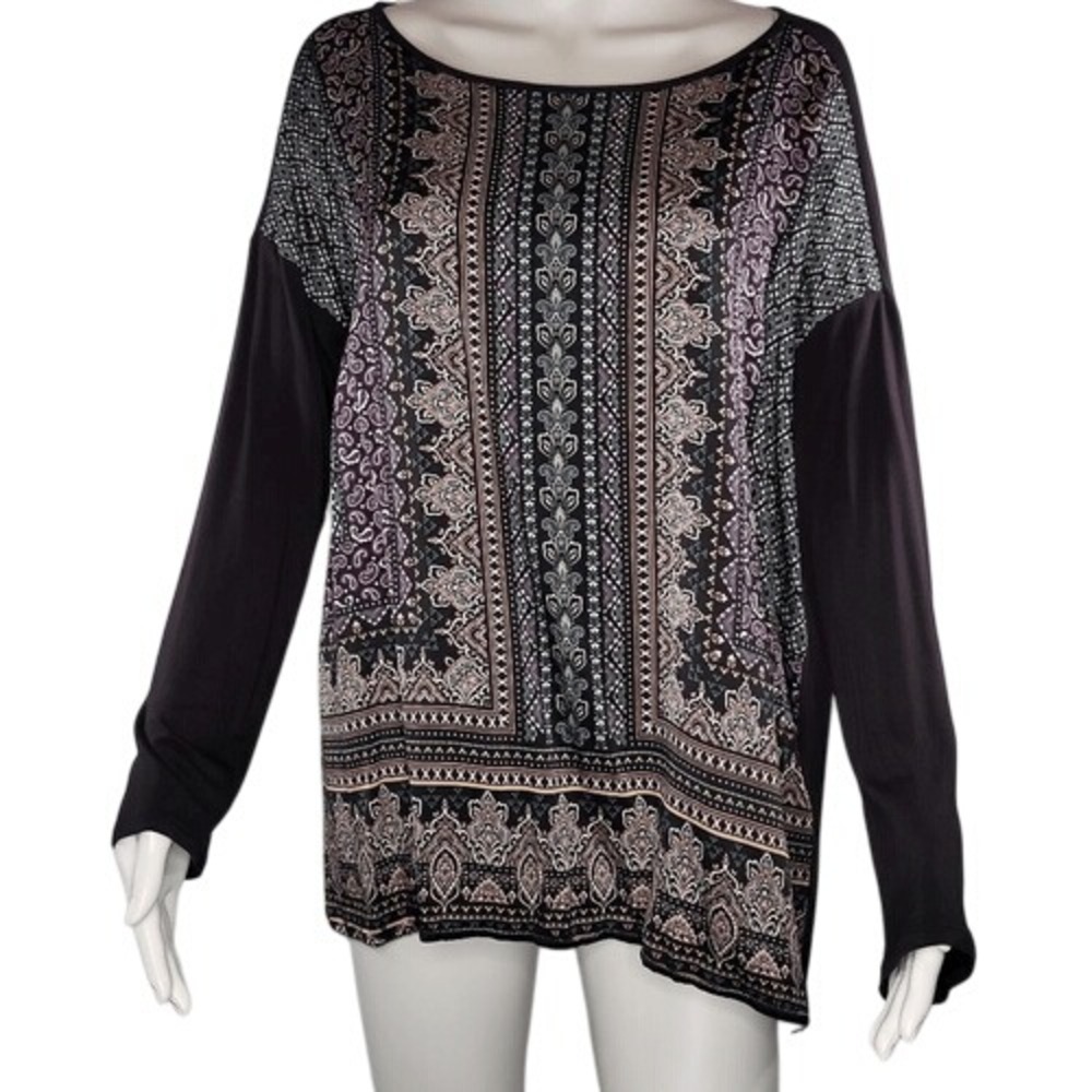 J. Jill Black Paisley‎ Print Top